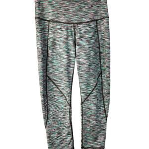 Gear Tek DryTek Pink Aqua Black Leggings Size S EUC